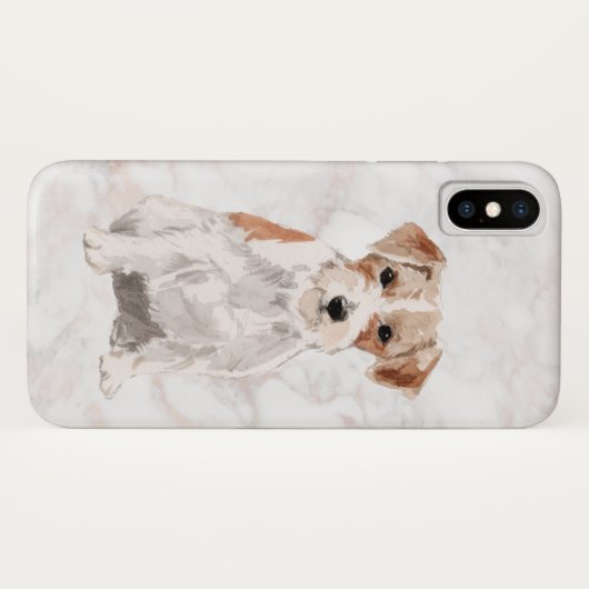 Wired-haired Jack Russel Terrier waterverven Case-Mate iPhone Case (Achterkant (horizontaal))