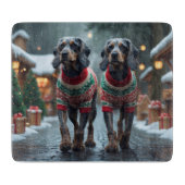 Wired Haired Pointing Griffon Dogs Christmas Snow  Snijplank (Voorkant)