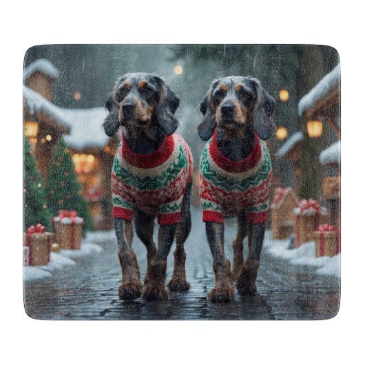 Wired Haired Pointing Griffon Dogs Christmas Snow  Snijplank (Voorkant)