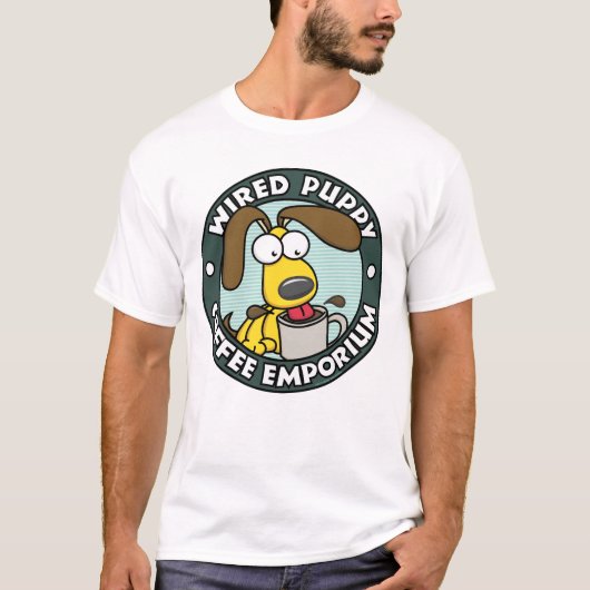 Wired Puppy Coffee Emporium T-shirt (Voorkant)