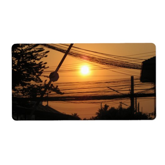 Wired Sunset ... Krung Thep, Thailand Etiket (Voorkant)