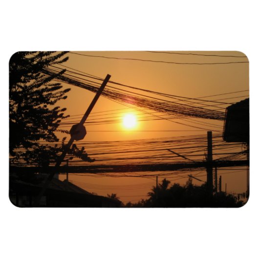 Wired Sunset ... Krung Thep, Thailand Magneet (Horizontaal)