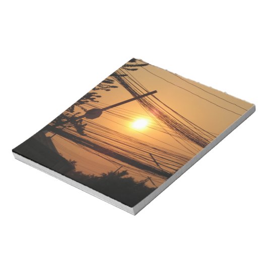 Wired Sunset ... Krung Thep, Thailand Notitieblok (Linkerzijde)