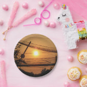 Wired Sunset ... Krung Thep, Thailand Papieren Bordje (Feest)