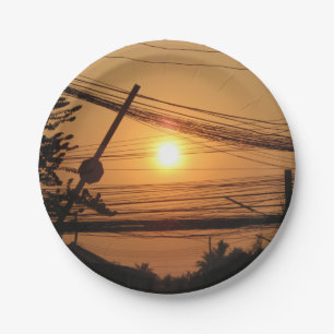 Wired Sunset ... Krung Thep, Thailand Papieren Bordje