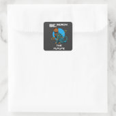 Wired voor morgen vierkante sticker (Tas)