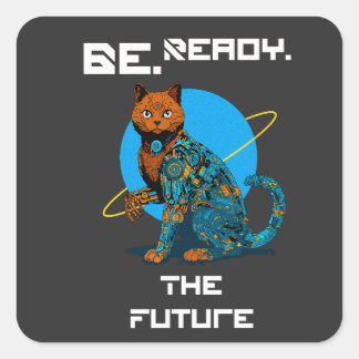 Wired voor morgen vierkante sticker