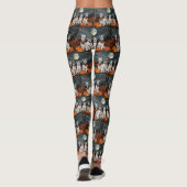 Wirefox Terrier Halloween Griezelig Leggings (Achterkant)