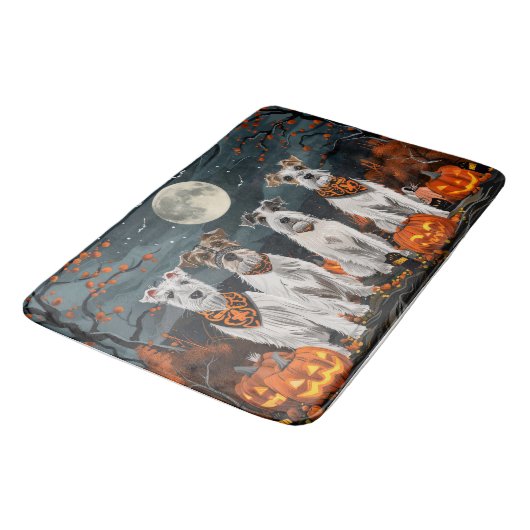 Wirefox Terrier Halloween Spooky Badmat (Gekanteld)