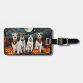 Wirefox Terrier Halloween Spooky Bagagelabel (Voorkant horizontaal)