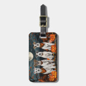 Wirefox Terrier Halloween Spooky Bagagelabel (Voorkant verticaal)