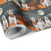 Wirefox Terrier Halloween Spooky Cadeaupapier (Rol Hoek)