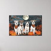 Wirefox Terrier Halloween Spooky Canvas Afdruk (Voorkant)