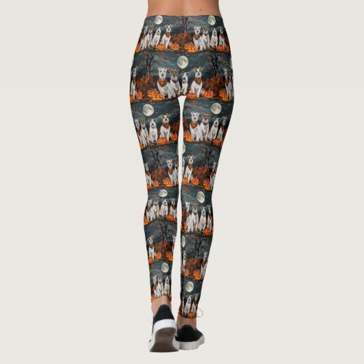 Wirefox Terrier Halloween Spooky Leggings (Achterkant)