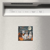 Wirefox Terrier Halloween Spooky Magneet (Insitu (Vaatwasser))