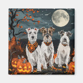 Wirefox Terrier Halloween Spooky Magneet (Voorkant)