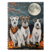 Wirefox Terrier Halloween Spooky Notitieboek (Voorkant)