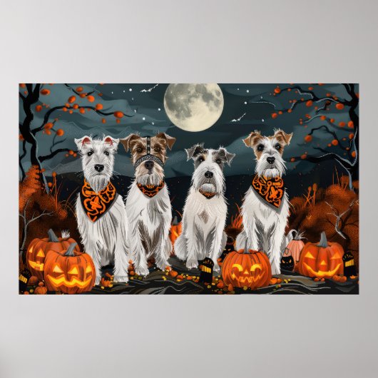 Wirefox Terrier Halloween Spooky Poster (Voorkant)
