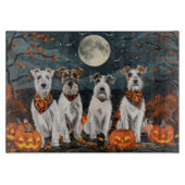 Wirefox Terrier Halloween Spooky Snijplank (Voorkant)