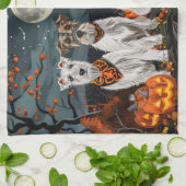 Wirefox Terrier Halloween Spooky Theedoek (Gevouwen)