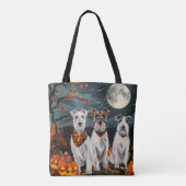 Wirefox Terrier Halloween Spooky Tote Bag (Achterkant)