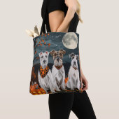Wirefox Terrier Halloween Spooky Tote Bag (Dichtbij)