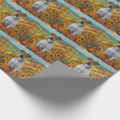 Wirefox Terriër Hond Herfst Oogst Thanksgiving Cadeaupapier (Hoek)