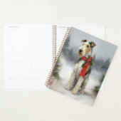 Wirefox Terrier Hond in Sneeuw Kerstmis Planner (Display)