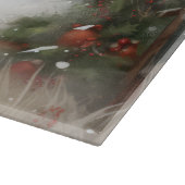 Wirefox Terrier Hond in Sneeuw Kerstmis Snijplank (Hoek)