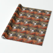 Wirefox Terrier in Herfst laat Herfst Inspire Cadeaupapier (Uitgerold)
