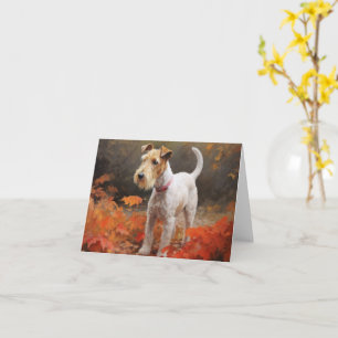 Wirefox Terrier in Herfst laat Herfst Inspire Kaart
