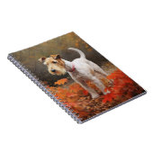 Wirefox Terrier in Herfst laat Herfst Inspire Notitieboek (Rechterzijde)