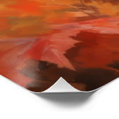 Wirefox Terrier in Herfst laat Herfst Inspire Perfect Poster (Hoek)