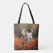Wirefox Terrier in Herfst laat Herfst Inspire Tote Bag (Achterkant)