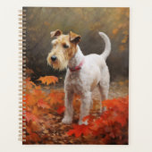 Wirefox Terrier in herfstbladeren val inspireert Planner (Voorkant)