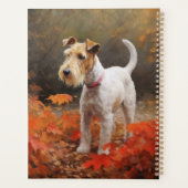 Wirefox Terrier in herfstbladeren val inspireert Planner (Achterkant)