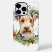 Wirefox Terrier Kerstkrans Feestelijke Pup Case-Mate iPhone Case (Achterkant)