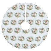 Wirefox Terrier Kerstkrans Feestelijke Pup Kerstboom Rok (Voorkant)