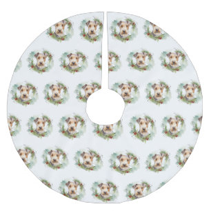 Wirefox Terrier Kerstkrans Feestelijke Pup Kerstboom Rok