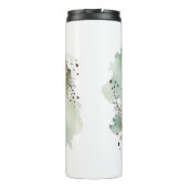 Wirefox Terrier Kerstkrans Feestelijke Pup Thermosbeker (Achterkant)