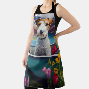 Wirefox Terrier op een peddel: Een landschappelijk Schort