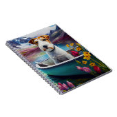 Wirefox Terrier op een peddel: Een Schilderachtig  Notitieboek (Rechterzijde)