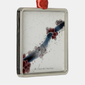 Wireframe microscopisch uitzicht van candida albic metalen ornament (Rechts)