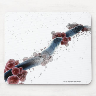 Wireframe microscopisch uitzicht van candida albic muismat
