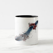 Wireframe microscopisch uitzicht van candida albic tweekleurige koffiemok (Center)