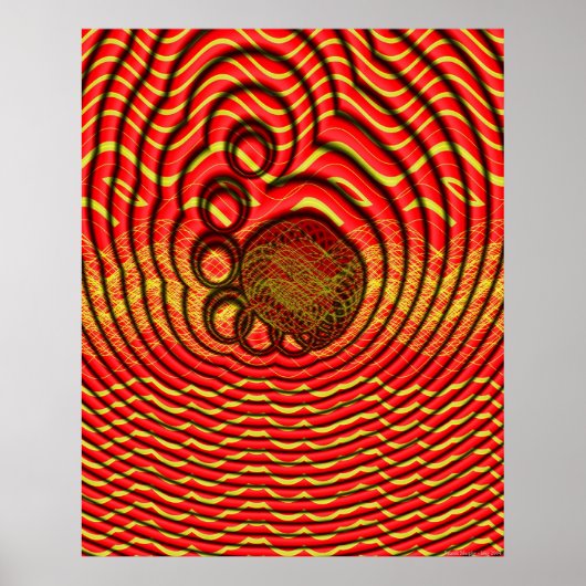 Wireframe Mollusks Radiate Thuis Bubbles Poster (Voorkant)