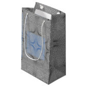 Wireframe patroon 08.B LGrey BG Klein Cadeauzakje (Voorkant Gekanteld)