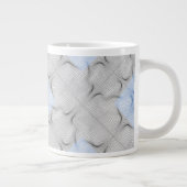 Wireframe patroon 08.B White BG Grote Koffiekop (Rechts)
