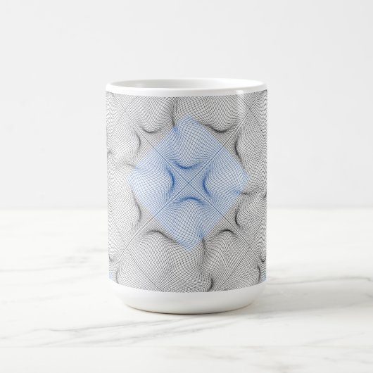 Wireframe patroon 08.B White BG Magische Mok (Midden)