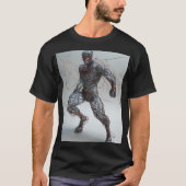 Wireframe Superhero: Anime Style T-Shirt Design (Voorkant)